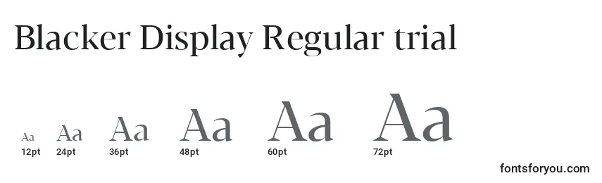 Blacker Display Regular trial Font Sizes