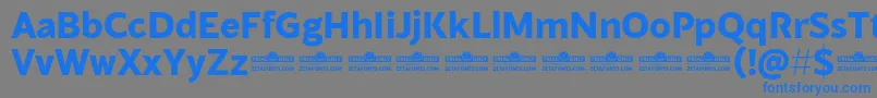 Blacker Sans Extrabold trial Font – Blue Fonts on Gray Background