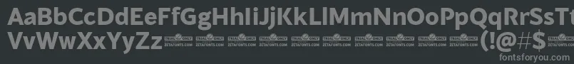 Blacker Sans Extrabold trial Font – Gray Fonts on Black Background
