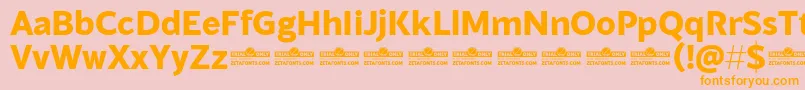 Blacker Sans Extrabold trial Font – Orange Fonts on Pink Background