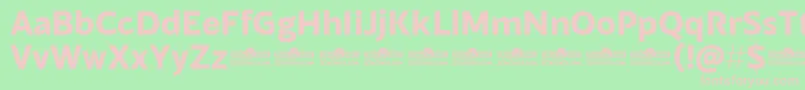 Blacker Sans Extrabold trial Font – Pink Fonts on Green Background