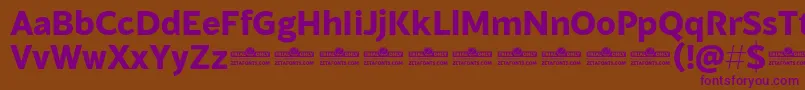 Blacker Sans Extrabold trial Font – Purple Fonts on Brown Background