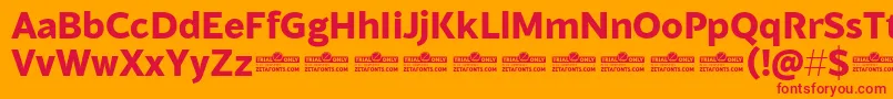 Blacker Sans Extrabold trial Font – Red Fonts on Orange Background