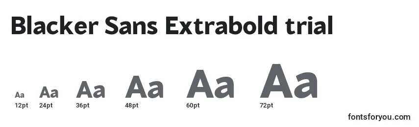 Blacker Sans Extrabold trial Font Sizes