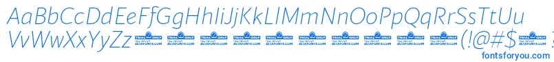 Blacker Sans Extralight Italic trial Font – Blue Fonts