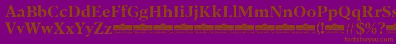 Blacker Text Bold trial Font – Brown Fonts on Purple Background