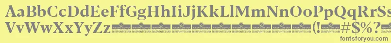 Blacker Text Bold trial Font – Gray Fonts on Yellow Background