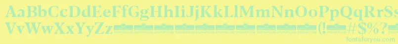 Blacker Text Bold trial Font – Green Fonts on Yellow Background