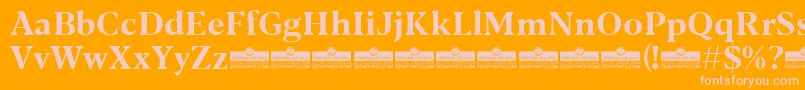 Blacker Text Bold trial Font – Pink Fonts on Orange Background