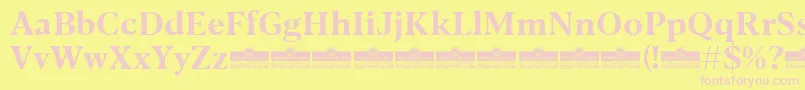 Blacker Text Bold trial Font – Pink Fonts on Yellow Background