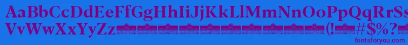 Blacker Text Bold trial Font – Purple Fonts on Blue Background