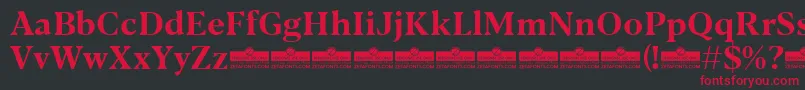 フォントBlacker Text Bold trial – 黒い背景に赤い文字