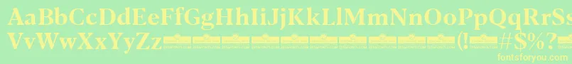 Blacker Text Bold trial Font – Yellow Fonts on Green Background