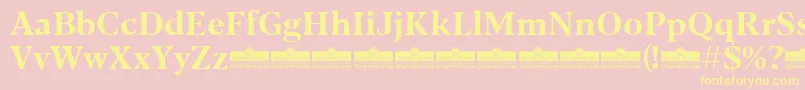Blacker Text Bold trial Font – Yellow Fonts on Pink Background
