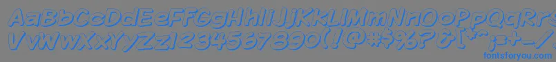 KomikaDisplayShadow Font – Blue Fonts on Gray Background