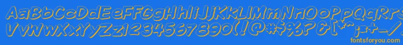 KomikaDisplayShadow Font – Orange Fonts on Blue Background