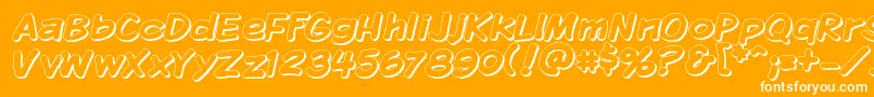 KomikaDisplayShadow Font – White Fonts on Orange Background