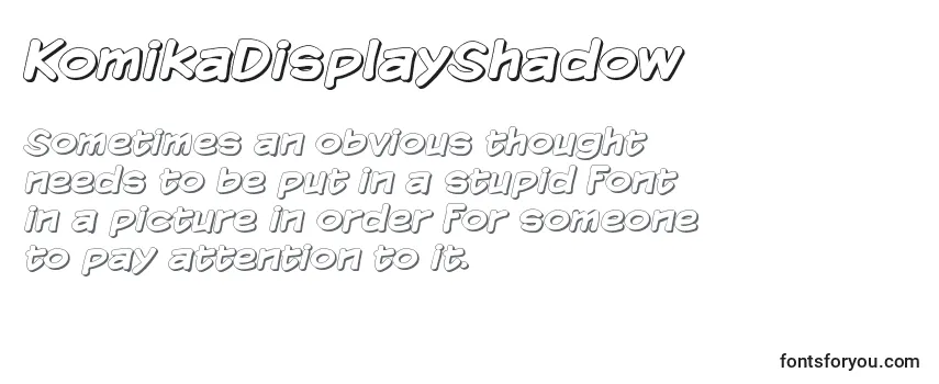 Überblick über die Schriftart KomikaDisplayShadow