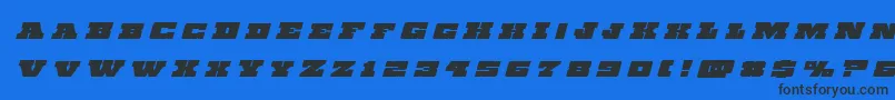 Chicagoexpresstitleital Font – Black Fonts on Blue Background