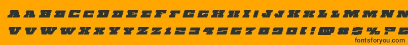 Chicagoexpresstitleital Font – Black Fonts on Orange Background