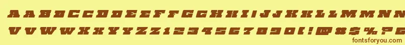 Chicagoexpresstitleital Font – Brown Fonts on Yellow Background
