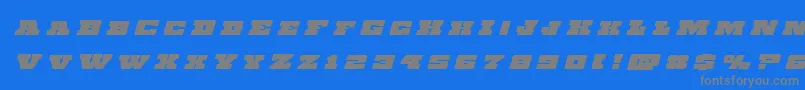 Chicagoexpresstitleital Font – Gray Fonts on Blue Background