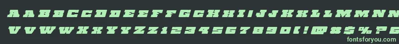 Chicagoexpresstitleital Font – Green Fonts on Black Background