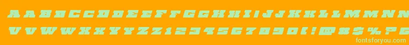Chicagoexpresstitleital Font – Green Fonts on Orange Background