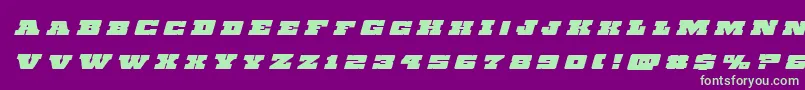 Chicagoexpresstitleital Font – Green Fonts on Purple Background