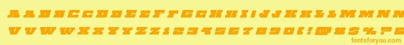 Chicagoexpresstitleital Font – Orange Fonts on Yellow Background