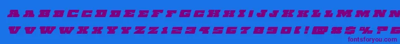 Chicagoexpresstitleital Font – Purple Fonts on Blue Background