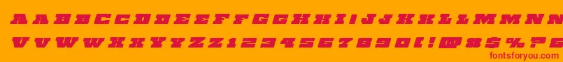 Chicagoexpresstitleital Font – Red Fonts on Orange Background