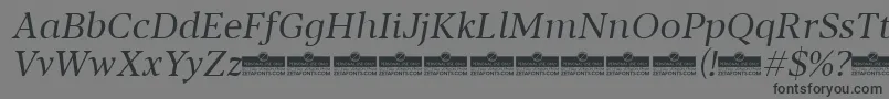 フォントBlacker Text Book Italic trial – 黒い文字の灰色の背景