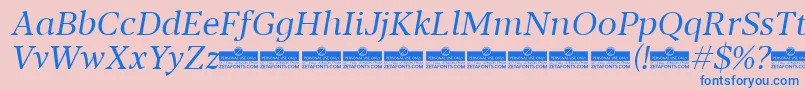 Blacker Text Book Italic trial Font – Blue Fonts on Pink Background