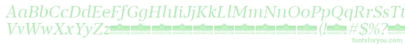 Blacker Text Book Italic trial Font – Green Fonts on White Background
