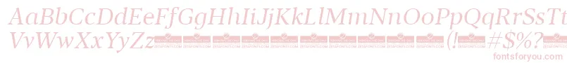 Blacker Text Book Italic trial Font – Pink Fonts on White Background