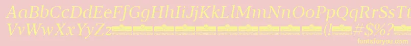 Blacker Text Book Italic trial Font – Yellow Fonts on Pink Background