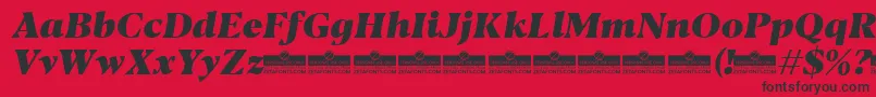 Blacker Text Heavy Italic trial Font – Black Fonts on Red Background