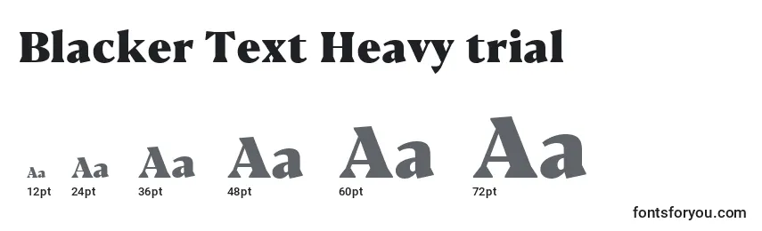 Размеры шрифта Blacker Text Heavy trial