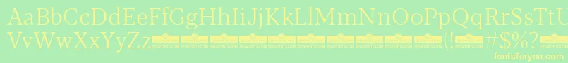 Blacker Text Light trial Font – Yellow Fonts on Green Background