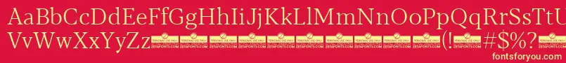 Blacker Text Light trial Font – Yellow Fonts on Red Background