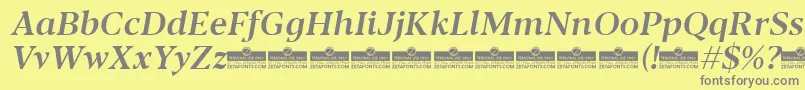 Blacker Text Medium Italic trial Font – Gray Fonts on Yellow Background