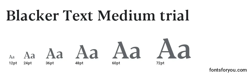 Blacker Text Medium trial Font Sizes