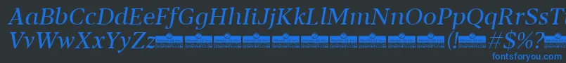 fuente Blacker Text Regular Italic trial – Fuentes Azules Sobre Fondo Negro