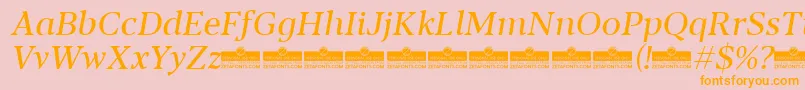 Blacker Text Regular Italic trial Font – Orange Fonts on Pink Background