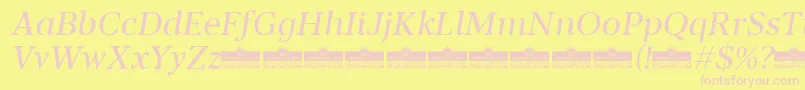 Blacker Text Regular Italic trial Font – Pink Fonts on Yellow Background