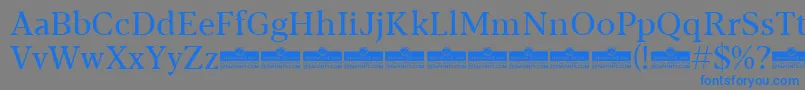 Blacker Text Regular trial Font – Blue Fonts on Gray Background