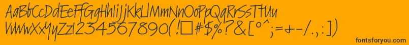 Weitere Informationen zur Kremlinctt-Schriftart Kremlinctt-Schriftart – Schwarze Schriften auf orangefarbenem Hintergrund