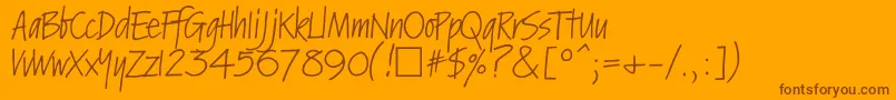 Kremlincttフォントについての詳細 フォントKremlinctt – オレンジの背景に茶色のフォント