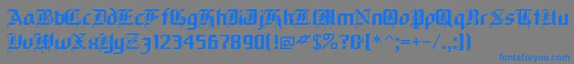 BLACKFOR Font – Blue Fonts on Gray Background